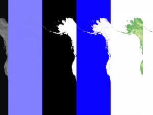 North America Terrain 3D Map Modello 3D