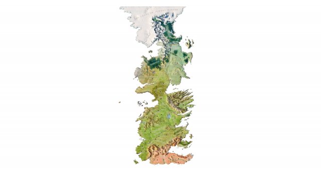 Westeros Map Terrain 3D Модель .c4d .max .obj .3ds .fbx .stl .blend 
