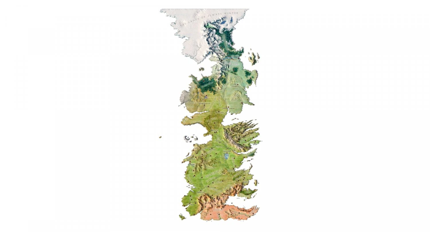 Westeros Map Terrain 3D Model .c4d .max .obj .3ds .fbx .stl .blend