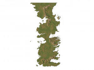 Westeros Map Terrain 3D Model