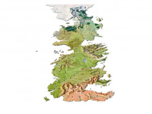 Westeros Map Terrain 3D Model