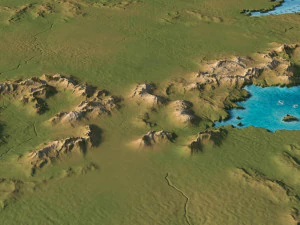 Westeros Map Terrain 3D Model
