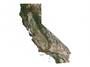 California State Terrain 3D Map 3D Model