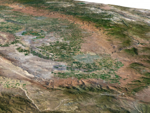 California State Terrain 3D Map Modelo 3D