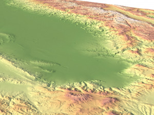 California State Terrain 3D Map Modelo 3D