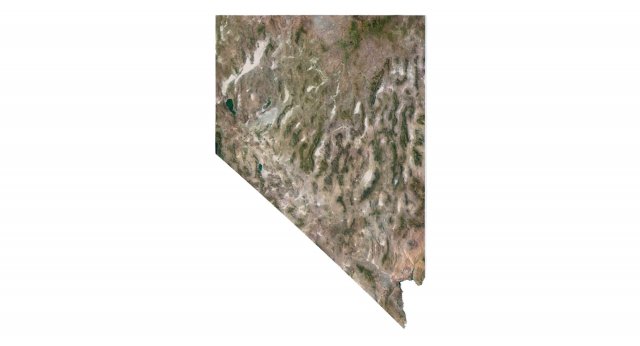 Nevada State Terrain 3D Map 3D Модель .c4d .max .obj .3ds .fbx .stl .blend 