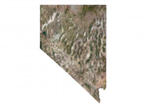 Mappa 3D del terreno dello stato del Nevada Modello 3D