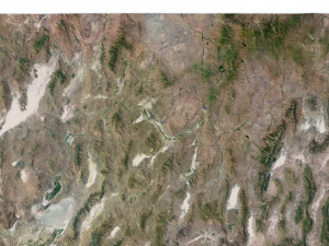 Nevada State Terrain 3D Map 3D Модель