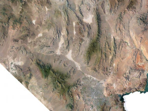 Nevada State Terrain 3D Map 3D Model