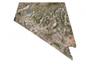 Nevada State Terrain 3D Map 3D Model