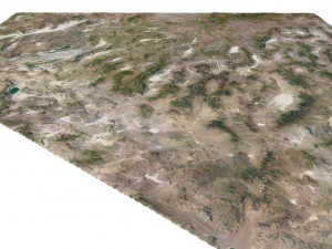 Nevada State Terrain 3D Map 3D Model