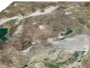 Nevada State Terrain 3D Map 3D Model
