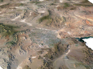Nevada State Terrain 3D Map 3D Model