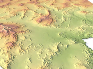Nevada State Terrain 3D Map 3D Model