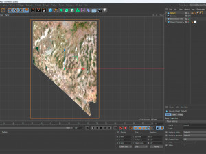 Nevada State Terrain 3D Map 3D Модель