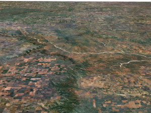 Texas State Terrain 3D Map 3D Model