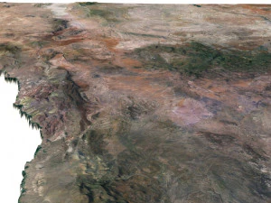 Texas State Terrain 3D Map 3D Model