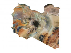 Mapa 3D do terreno da L&iacute;bia Modelo 3D