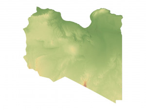 Libya Terrain 3D Map 3D Model