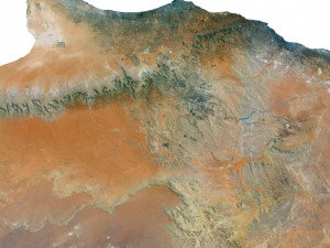 Libya Terrain 3D Map 3D Model