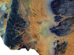 लीबिया भू-भाग 3डी मानचित्र 3D मॉडल