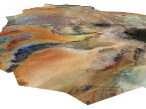 लीबिया भू-भाग 3डी मानचित्र 3D मॉडल