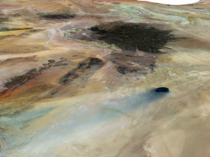 लीबिया भू-भाग 3डी मानचित्र 3D मॉडल