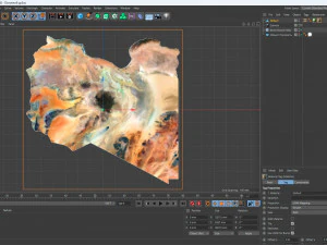 लीबिया भू-भाग 3डी मानचित्र 3D मॉडल