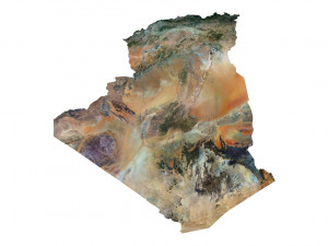 Algeria Terrain 3D Map 3Dモデル