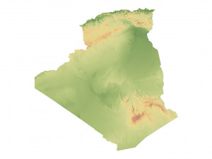 Algeria Terrain 3D Map 3D मॉडल