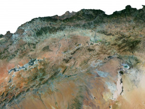 Algeria Terrain 3D Map 3D मॉडल