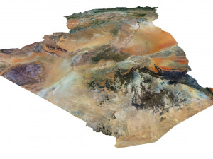 Algeria Terrain 3D Map 3D मॉडल