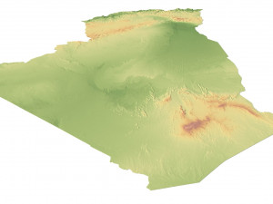 Algeria Terrain 3D Map 3D मॉडल