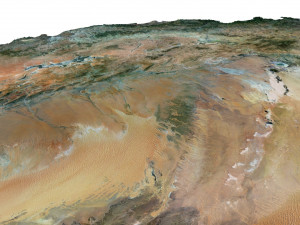 Algeria Terrain 3D Map 3D मॉडल