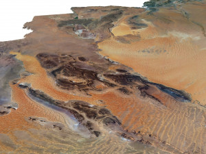 Algeria Terrain 3D Map 3D मॉडल