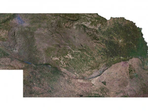 Nebraska State Terrain 3D Map 3D Model