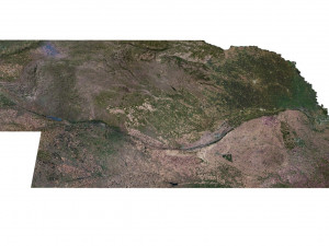 Nebraska State Terrain 3D Map 3D Модель