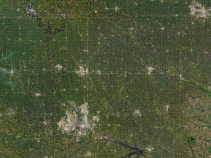 Iowa State Terrain 3D Map 3D Model