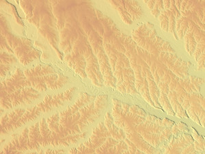 Iowa State Terrain 3D Map Modelo 3D