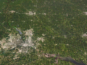 Iowa State Terrain 3D Map 3D Model