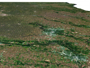 Iowa State Terrain 3D Map Modelo 3D