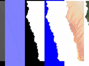 Iowa State Terrain 3D Map 3D Model