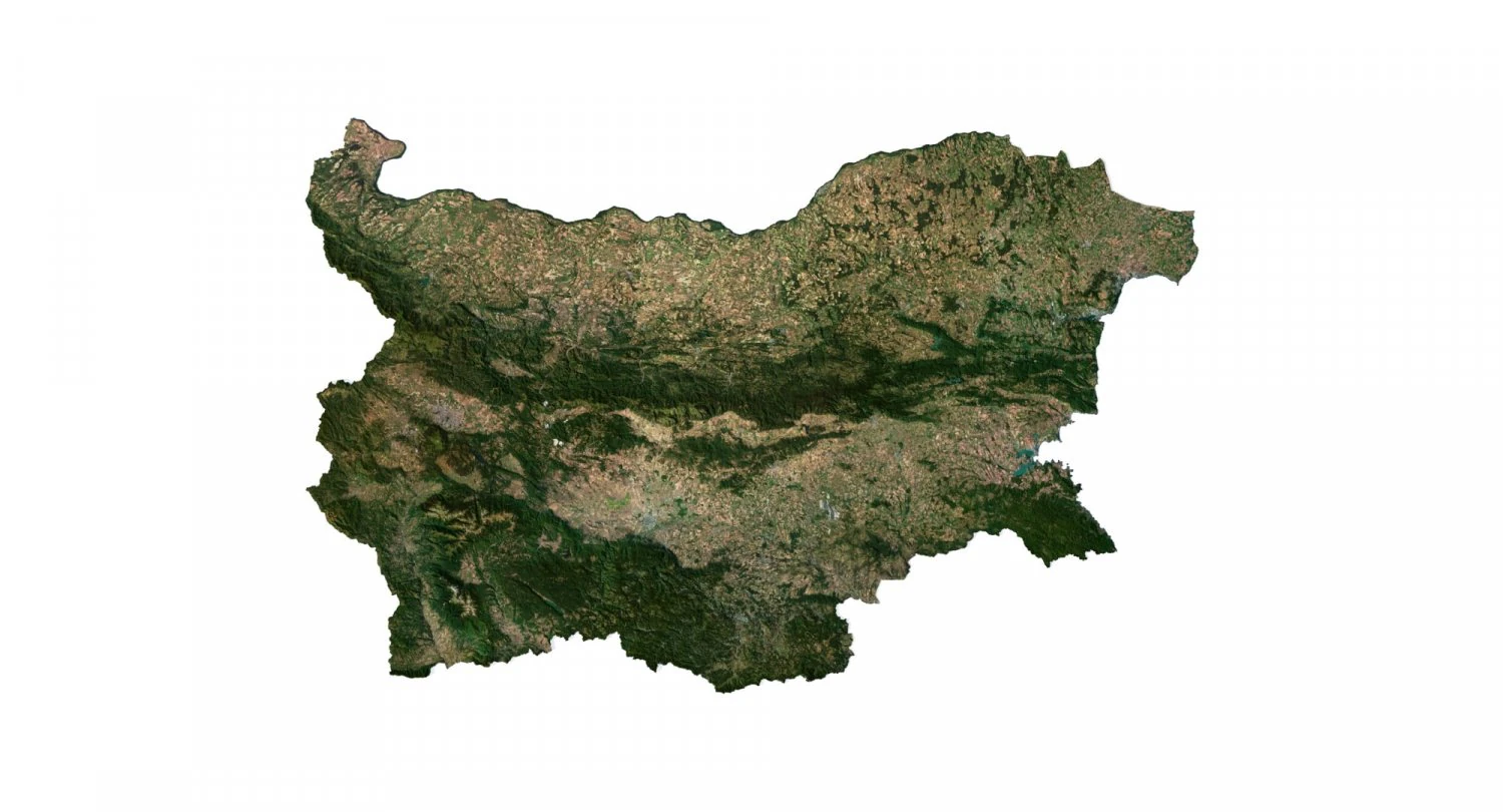 Bulgaria Terrain 3D Map 3D Model .c4d .max .obj .3ds .fbx .stl .blend 