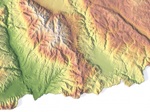 Bulgaria Terrain 3D Map Modelo 3D