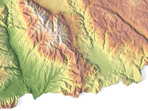 Bulgaria Terrain 3D Map 3D Model