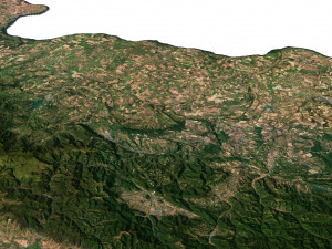 Bulgaria Terrain 3D Map Modelo 3D