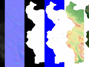 Bulgaria Terrain 3D Map Modelo 3D