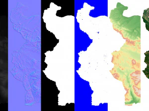 Bulgaria Terrain 3D Map 3D Model