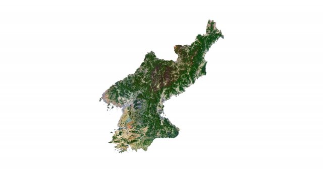 North Korea 3D Map Modèle 3D .c4d .max .obj .3ds .fbx .stl .blend 