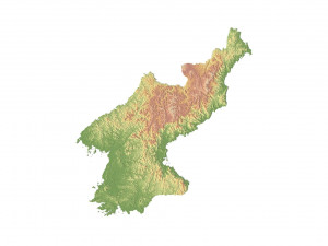 North Korea 3D Map Modèle 3D